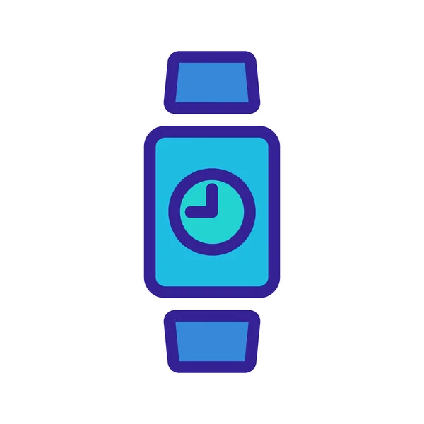 Vetor ícone Smartwatch. Isolado contorno símbolo ilustração — Vetor de Stock