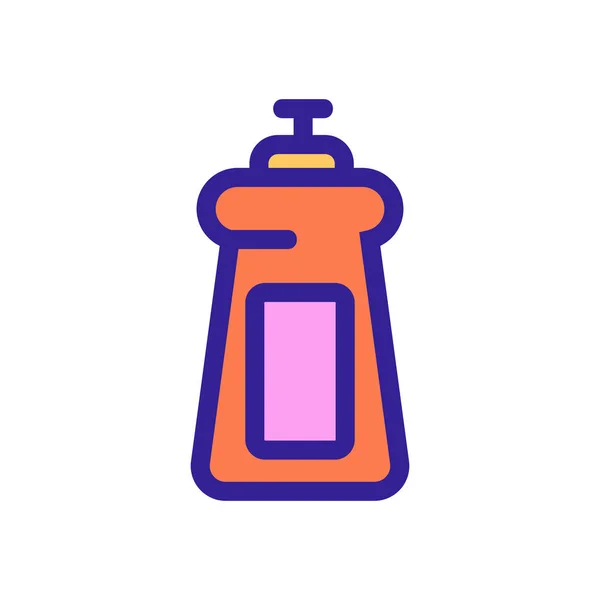 Tvättmedel ikon vektor. Isolerad kontur symbol illustration — Stock vektor