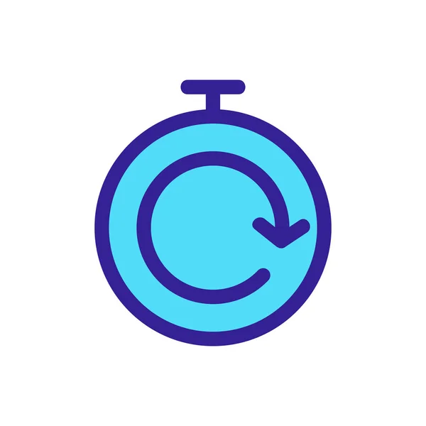 Update het stopwatch icoon vector. Geïsoleerde contoursymbool illustratie — Stockvector