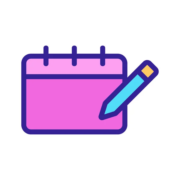 Reminder icon vector. Isolated contour symbol illustration — 스톡 벡터