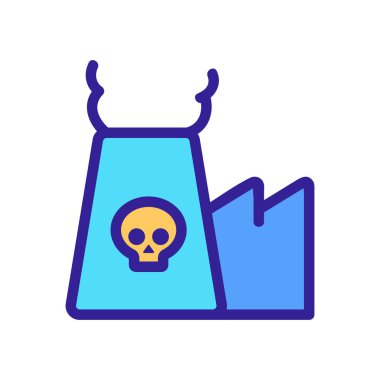 Zehirli madde ikon vektörü. İzole edilmiş kontür sembolü gösterimi