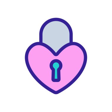 Aşıkların kalesi ikon vektörü. İzole edilmiş kontür sembolü gösterimi