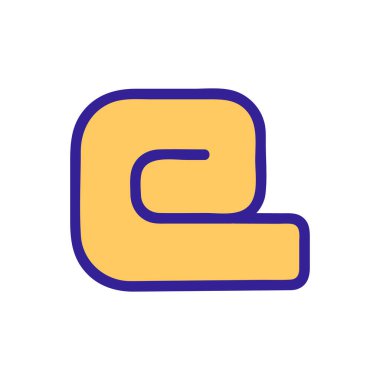 Simge vektörünü başlat. İzole edilmiş kontür sembolü gösterimi