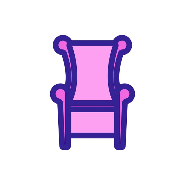 Throne of the King icon vector. Isolated contour symbol illustration — 스톡 벡터