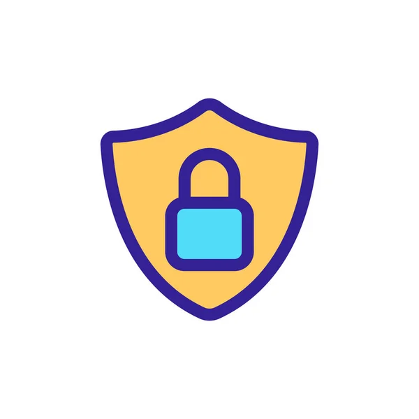 Wektor ikony ochrony danych. Ilustracja izolowanego symbolu konturu — Wektor stockowy