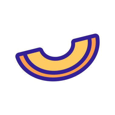 Tebeşir karpuz ikonu vektörü. İzole edilmiş kontür sembolü gösterimi