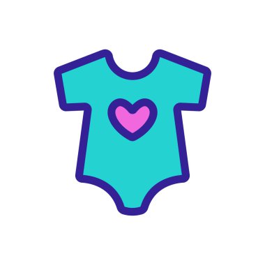 Bebek vücut ikonu vektörü. İzole edilmiş kontür sembolü gösterimi