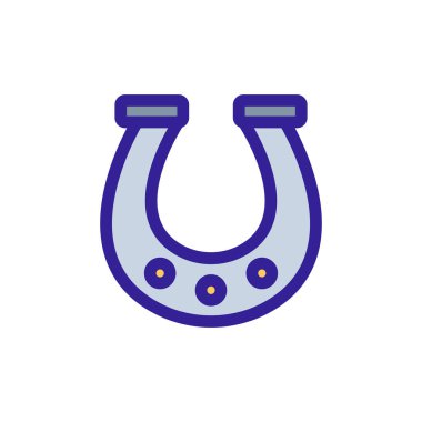 At nalı ikon vektörü. İzole edilmiş kontür sembolü gösterimi