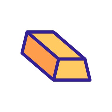 Altın simge vektörü çubuğu. İzole edilmiş kontür sembolü gösterimi