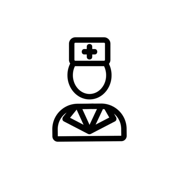 Doctor icon vector. Isolated contour symbol illustration — Stock Vector