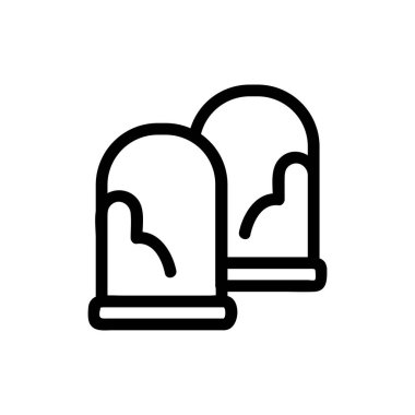 Koruyucu eldiven ikon vektörü. İzole edilmiş kontür sembolü gösterimi