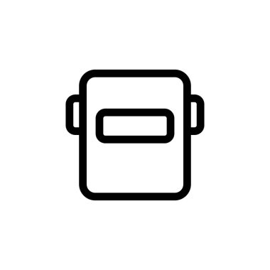 Maske kaynak ikonu vektörü. İzole edilmiş kontür sembolü gösterimi