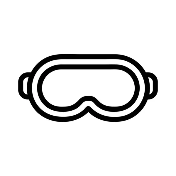 Las gafas son cosidas vector icono. Ilustración del símbolo de contorno aislado — Archivo Imágenes Vectoriales