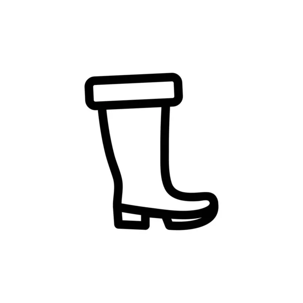 Botas ícone vetor de borracha. Isolado contorno símbolo ilustração —  Vetores de Stock