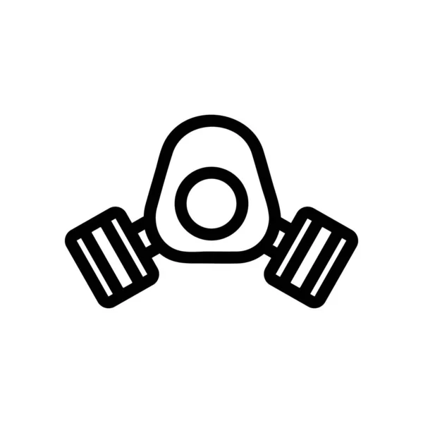 Maske Gasmaske Symbol-Vektor. Isolierte Kontursymboldarstellung — Stockvektor