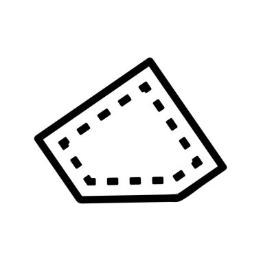 Kumaş dikişli bir vektör ikonu. İzole edilmiş kontür sembolü gösterimi