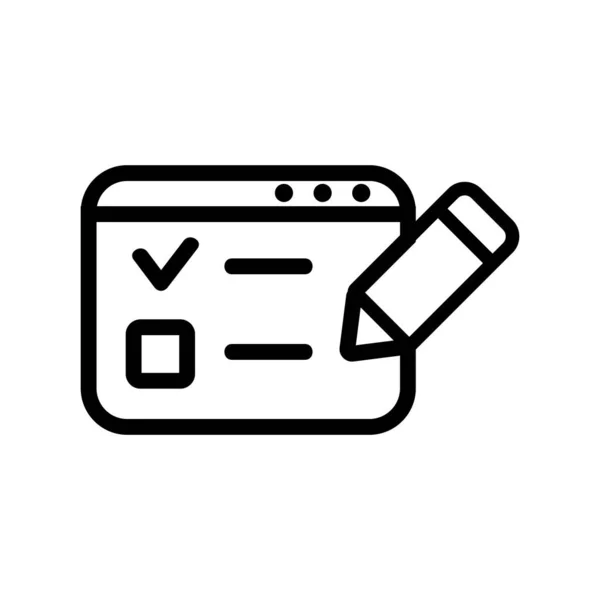 Vetor ícone de teste de Internet. Isolado contorno símbolo ilustração — Vetor de Stock