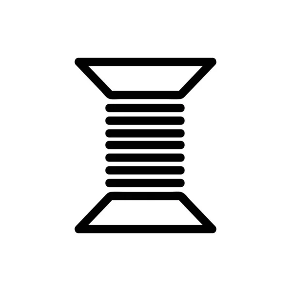Draadspoel pictogram vector. Geïsoleerde contoursymbool illustratie — Stockvector