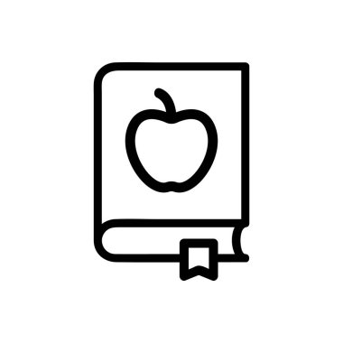 Sağlık tarifi ikon vektörü. İzole edilmiş kontür sembolü gösterimi