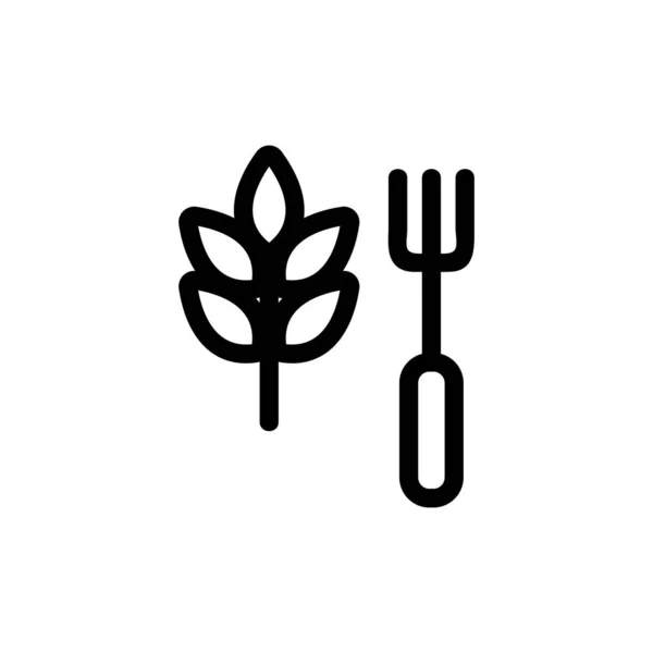 Diyet yemek ikonu vektörü. İzole edilmiş kontür sembolü gösterimi — Stok Vektör