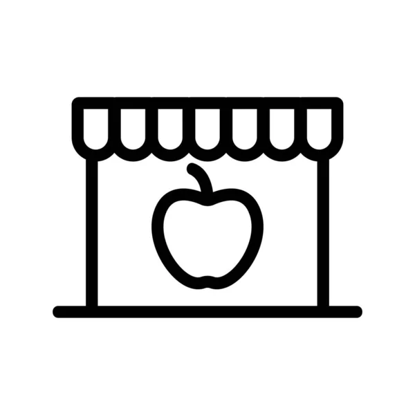 Sağlıklı gıda ikonu vektörünü depola. İzole edilmiş kontür sembolü gösterimi — Stok Vektör