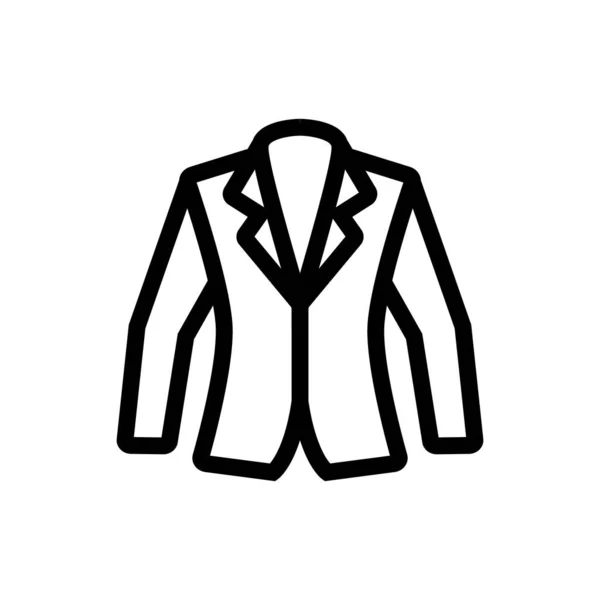 Jaqueta ícone vetor. Isolado contorno símbolo ilustração — Vetor de Stock