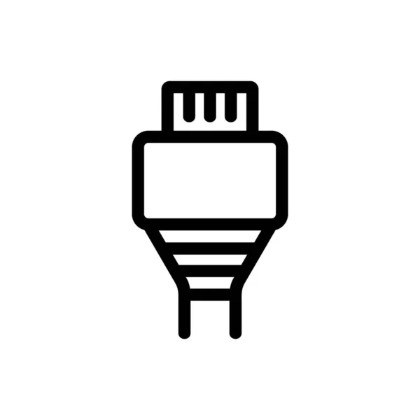 Cable icono de Internet vector. Ilustración del símbolo de contorno aislado — Archivo Imágenes Vectoriales