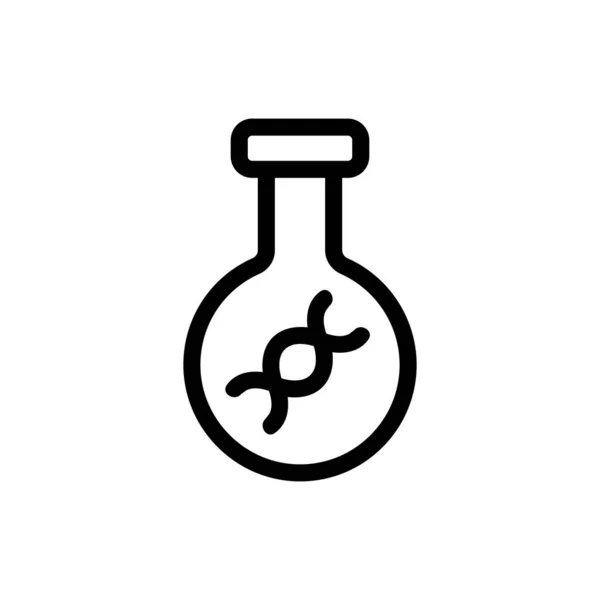 Dna test tube icon vector. Isolated contour symbol illustration — Stock Vector