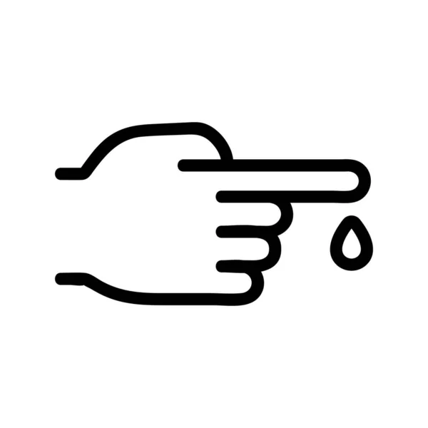 Vektor ikony prstu. Izolovaný obrysový symbol ilustrace — Stockový vektor