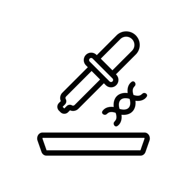 Dna studie icoon vector. Geïsoleerde contoursymbool illustratie — Stockvector