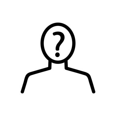 Tanımlanamayan pohpohlayıcı ikon vektörü. İzole edilmiş kontür sembolü gösterimi