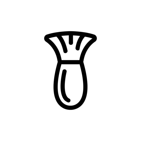 Vetor de ícone de pó escova. Isolado contorno símbolo ilustração — Vetor de Stock