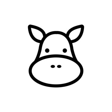 Su aygırı ikonu vektörü. İzole edilmiş kontür sembolü gösterimi