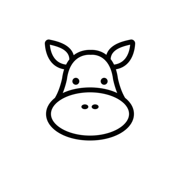 Hipopótamo vector icono. Ilustración del símbolo de contorno aislado — Vector de stock