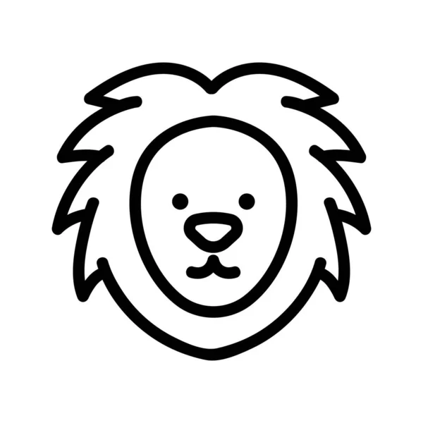 Vecteur d'icônes lion. Illustration de symbole de contour isolé — Image vectorielle