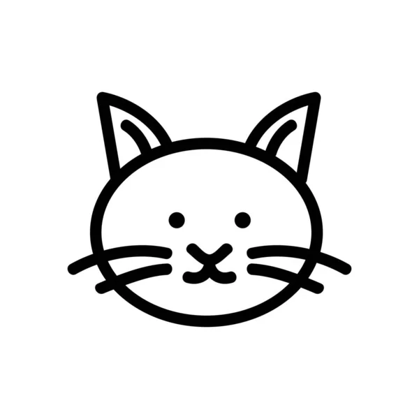 Vektor ikony kočky. Izolovaný obrysový symbol ilustrace — Stockový vektor