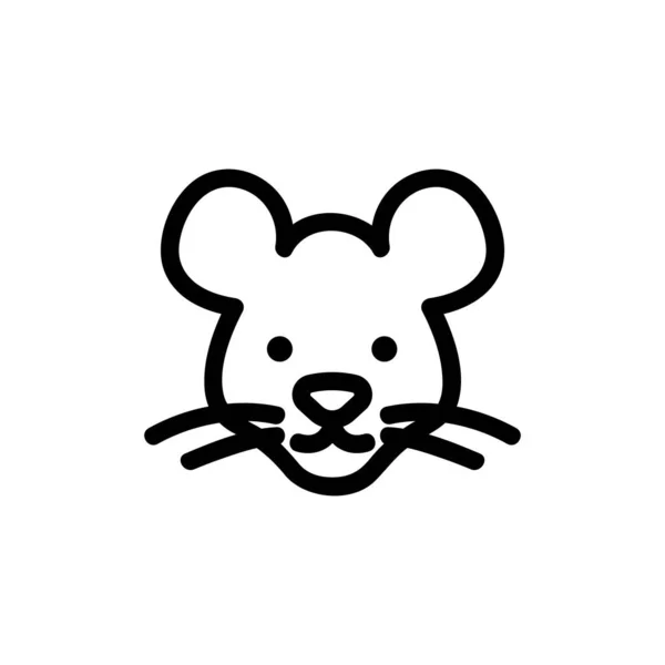 Icono del ratón vector. Ilustración del símbolo de contorno aislado — Vector de stock