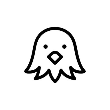 Güvercin ikon vektörü. İzole edilmiş kontür sembolü gösterimi