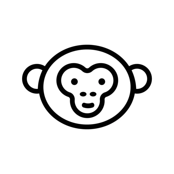 Monkey icon vector. Isolated contour symbol illustration — Stock Vector