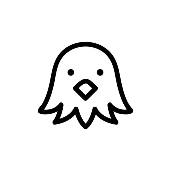 Vector de icono de paloma. Ilustración del símbolo de contorno aislado — Vector de stock