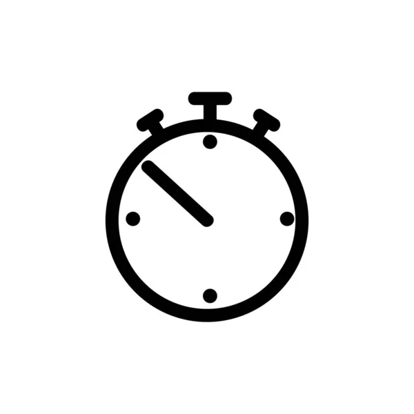 Stopwatch vector icono. Ilustración del símbolo de contorno aislado — Archivo Imágenes Vectoriales