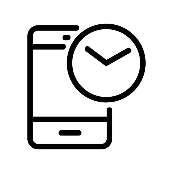 Telefone sendo um vetor de ícone. Isolado contorno símbolo ilustração — Vetor de Stock