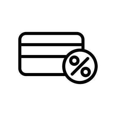 Bonus kart ikon vektörü. İzole edilmiş kontür sembolü gösterimi