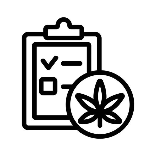 Test de drogas vector icono. Ilustración del símbolo de contorno aislado — Vector de stock