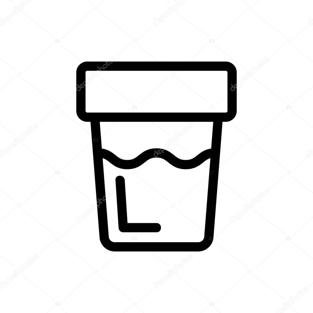 Urine icon vector analysis. Thin line sign. Isolated contour symbol illustration