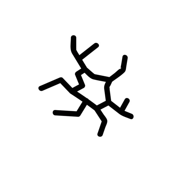 Spricka ikonen vektor. Isolerad kontur symbol illustration — Stock vektor
