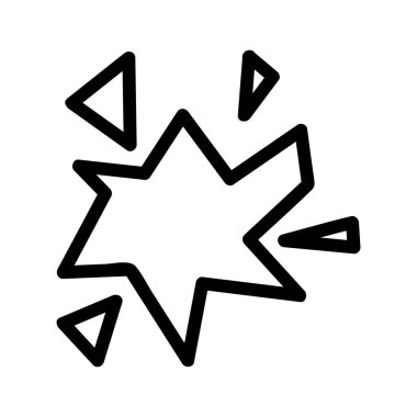 Çatlak ikon vektörü. İzole edilmiş kontür sembolü gösterimi