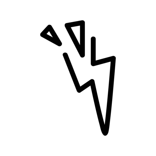 Çatlak ikon vektörü. İzole edilmiş kontür sembolü gösterimi — Stok Vektör