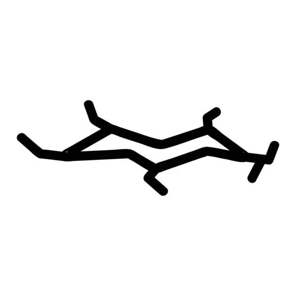Vettore icona crack. Illustrazione del simbolo del contorno isolato — Vettoriale Stock