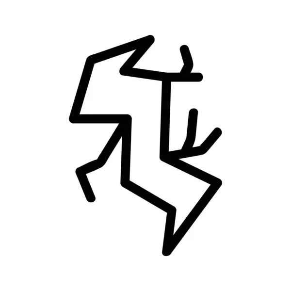 Çatlak ikon vektörü. İzole edilmiş kontür sembolü gösterimi — Stok Vektör